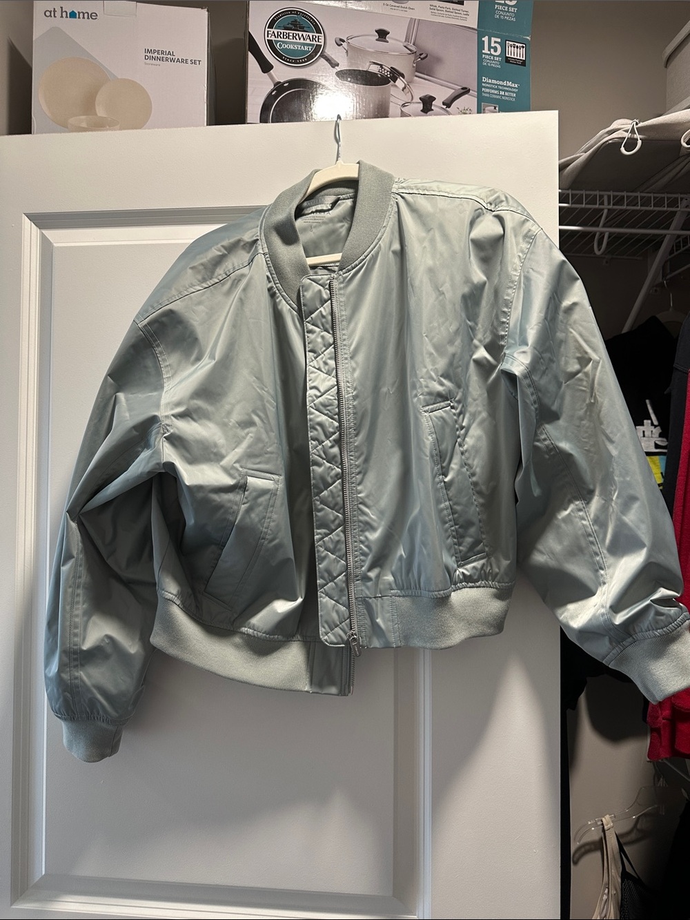 Athleta Sage Green Lightweight Bomber Jacket